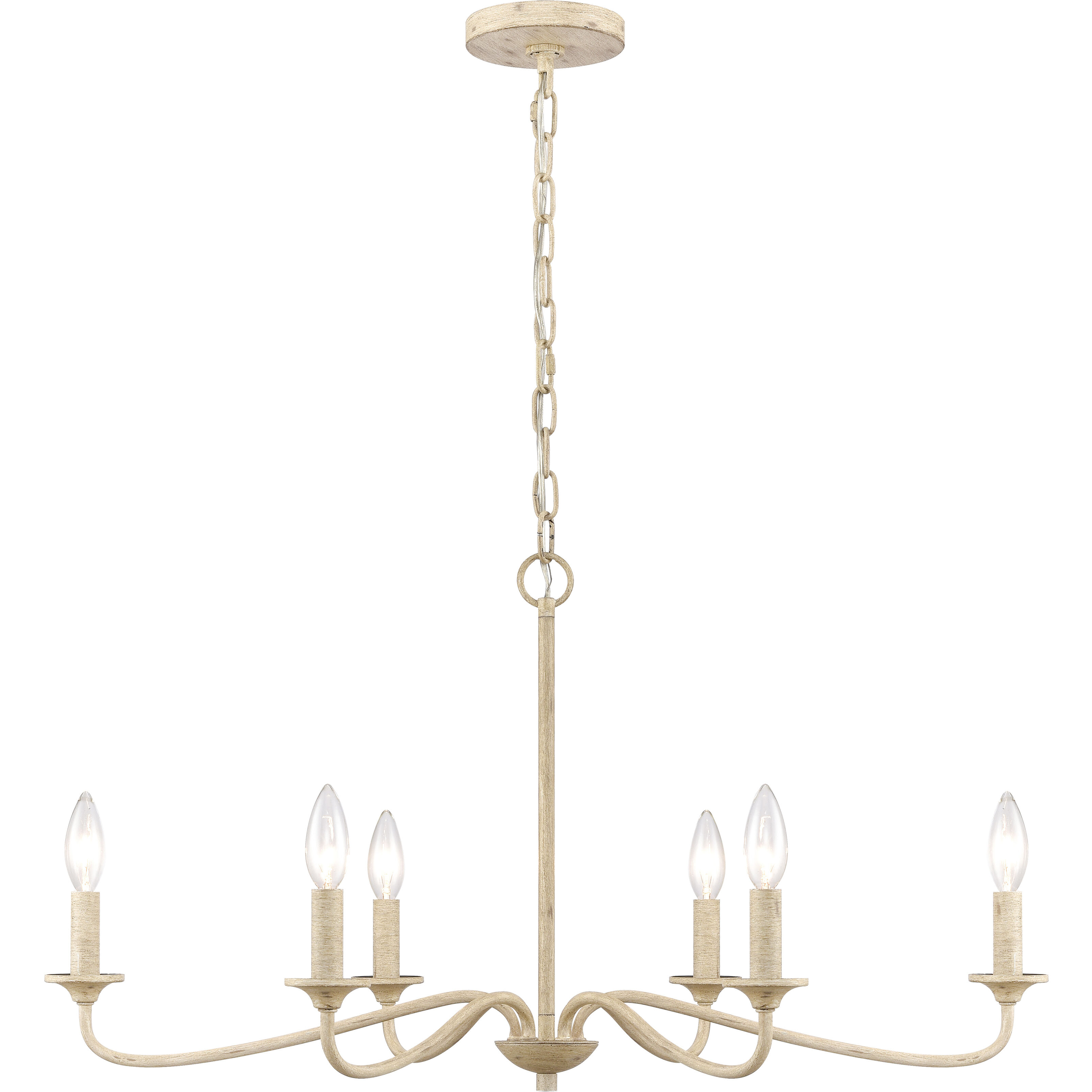 Ellisville 6 Light 30 inch Antique Cream Chandelier Ceiling Light