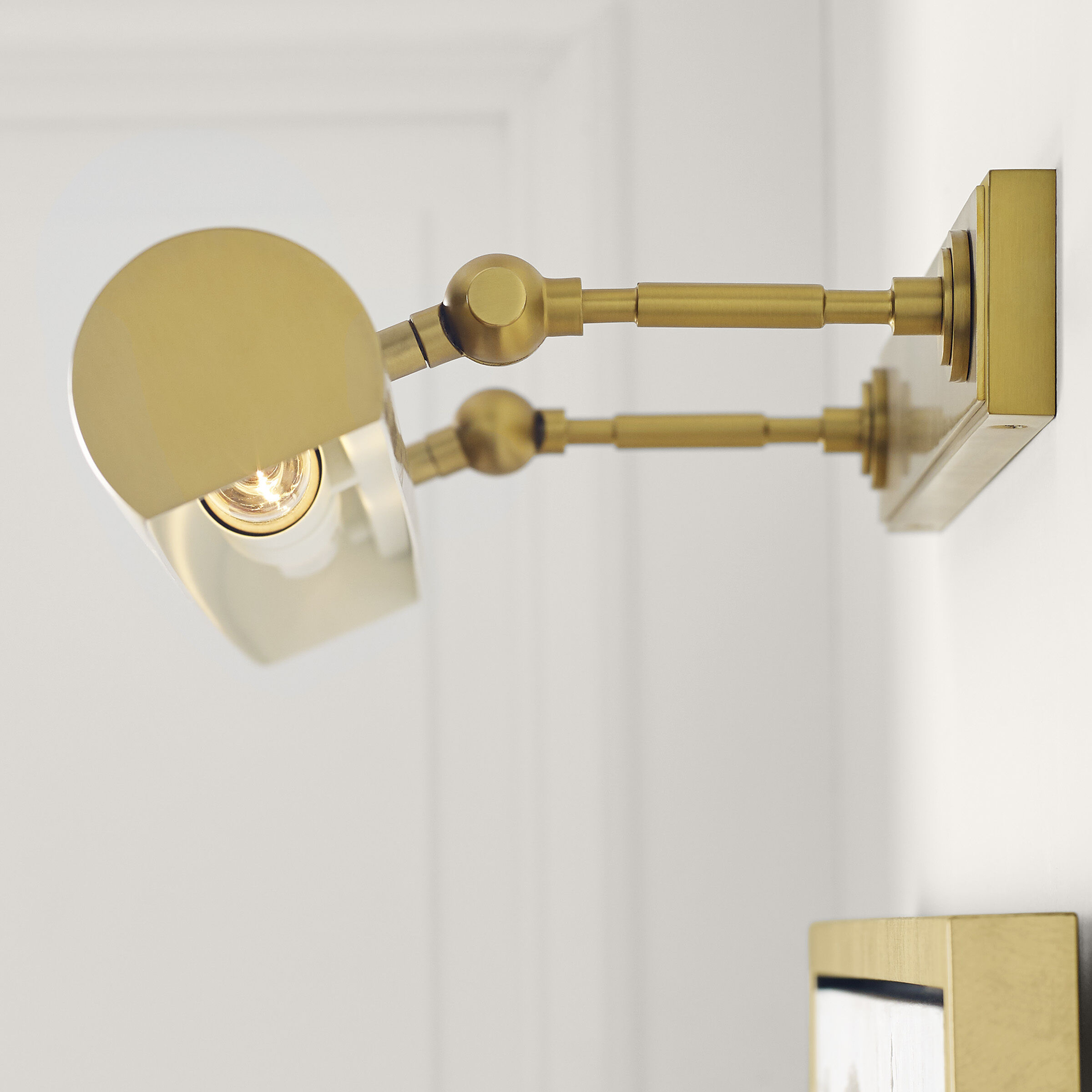 C&M by Chapman & Myers Kenyon 120 watt 30 inch Burnished Brass Picture Light Wall Light