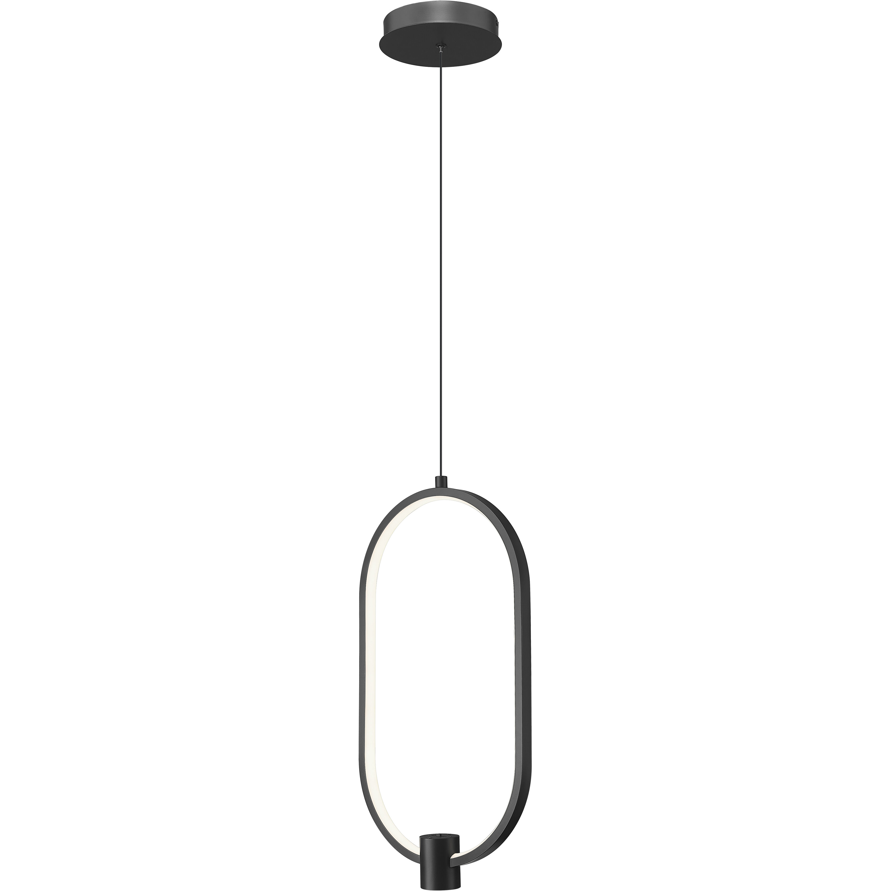 Saros Pendant Ceiling Light in Matte Black, LED