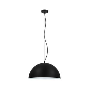 Rafaelino 1 Light 21 inch Black and White Bowl Pendant Ceiling Light