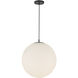 Marco 1 Light 15.75 inch Black Pendant Ceiling Light