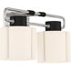 Waverly Plaza 2 Light 14.75 inch Coal With Brushed Nickel Bath Light Wall Light
