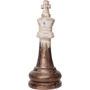 Magnesia Finial White and Gold Finial