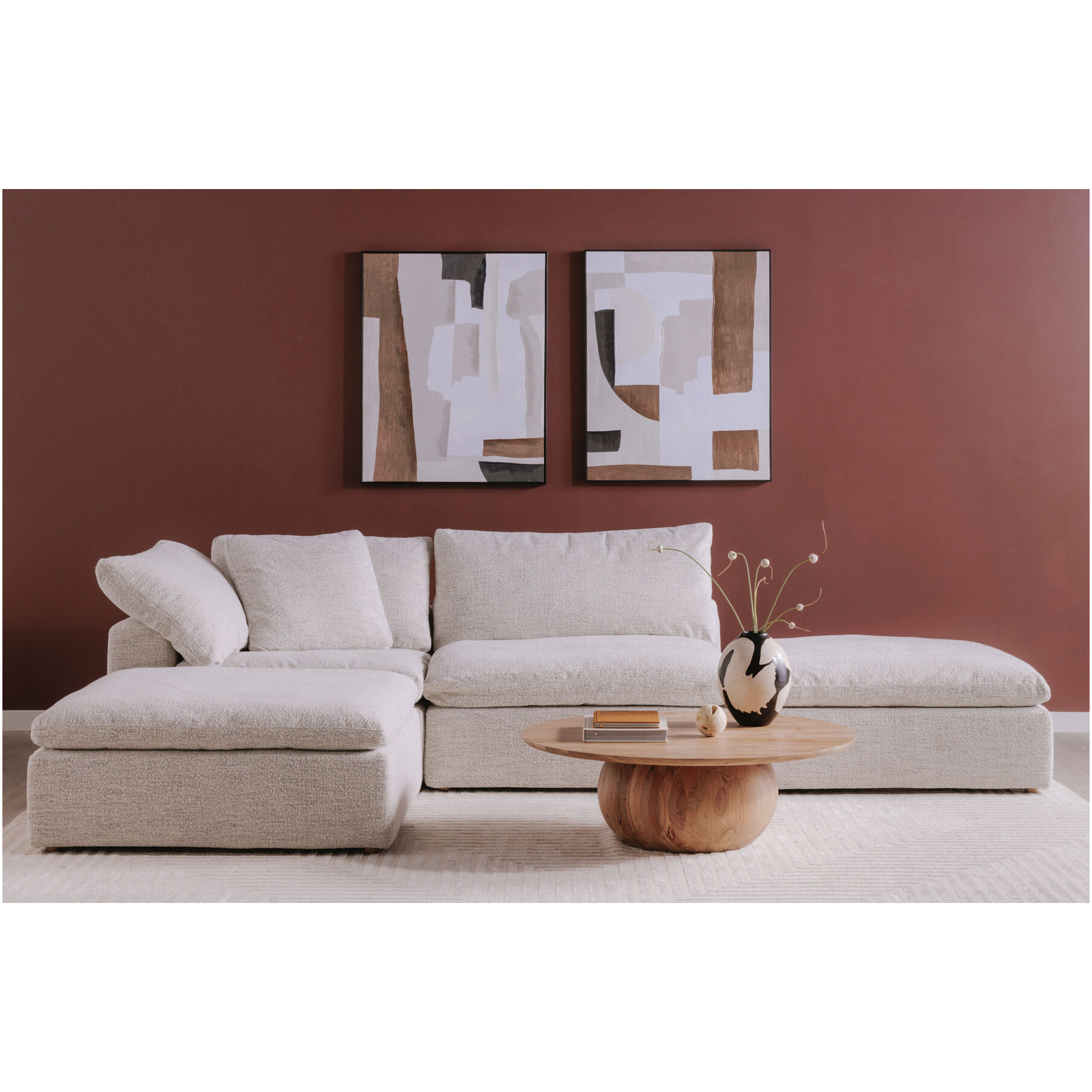 Clay Beige Slipper Chair