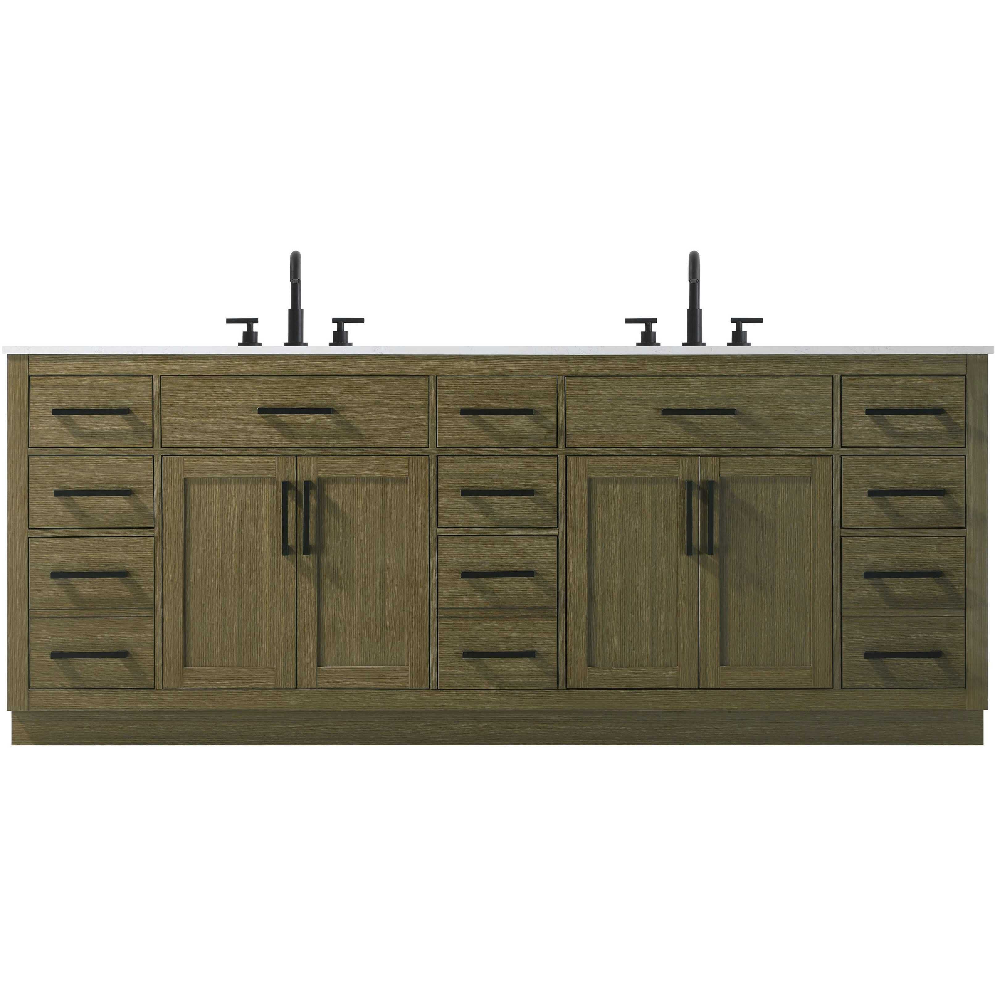 Alden 84 X 35 inch Chestnut Brown Bathroom Vanity Cabinet