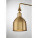 Farmhouse 6 inch 60.00 watt Natural Brass Adjustable Wall Sconce Wall Light