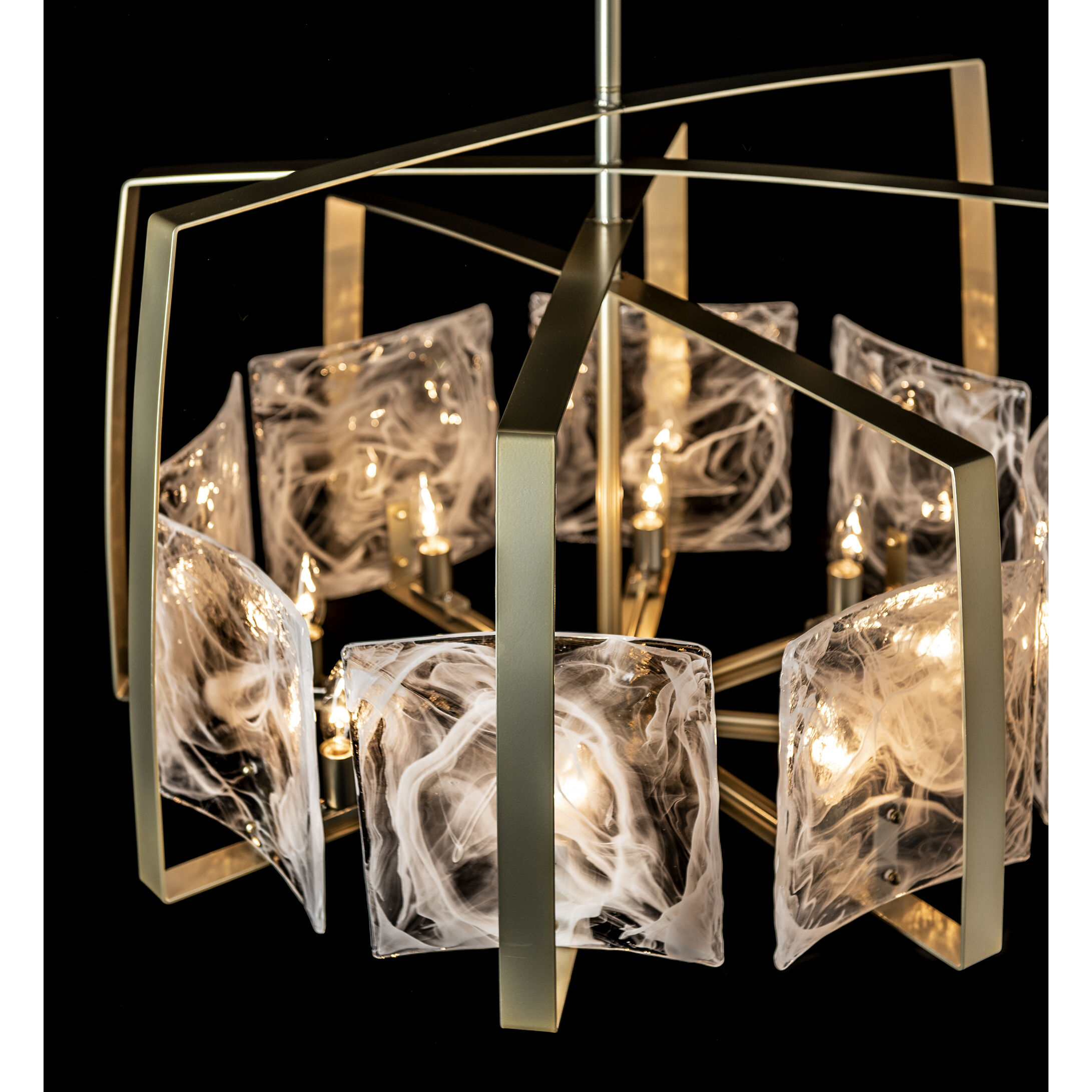Arc 8 Light 34.4 inch Modern Brass Dining Pendant Ceiling Light