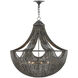 Eduardo 6 Light 30.25 inch Brass Chandelier Ceiling Light