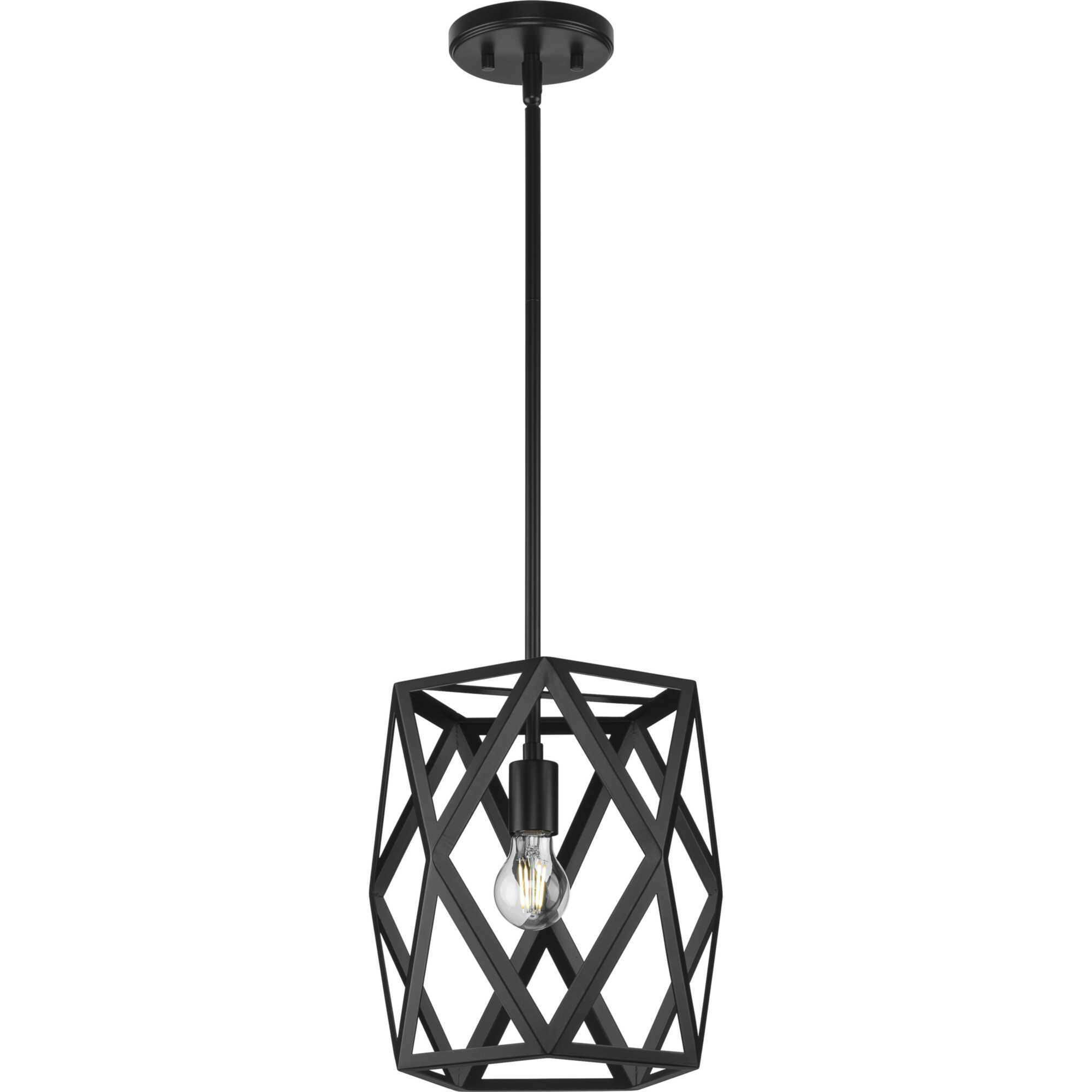 Saucedo 1 Light 12 inch Matte Black Pendant Ceiling Light, Design Series