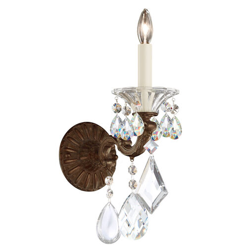 La Scala 1 Light 8.5 inch Florentine Bronze Wall Sconce Wall Light in Florentine Bronze Cast