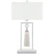 Vitale 28 inch 150.00 watt Silver Leaf/Clear Table Lamp Portable Light