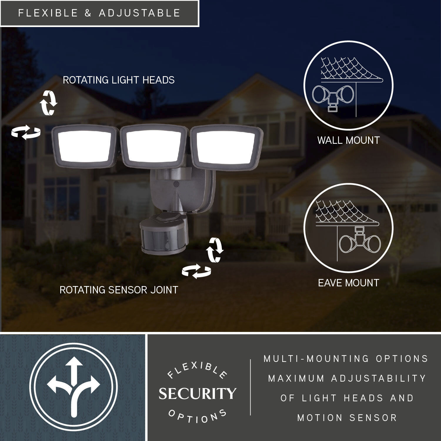 Outdoor Security LED 7 inch Bronze Outdoor Security