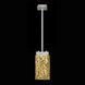 Terra LED 7.75 inch Silver Pendant Ceiling Light in Gold Studio Glass