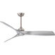 Aviation 60 inch Brushed Nickel/Silver with Silver Blades Ceiling Fan