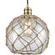 Long Bay 1 Light 10 inch Satin Brass Mini Pendant Ceiling Light