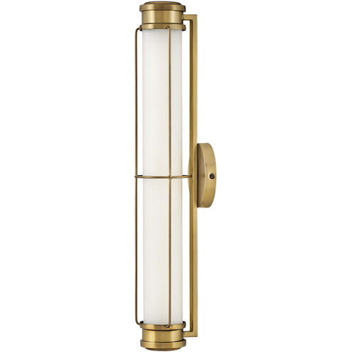Saylor LED 24 inch Heritage Brass Bath Light Wall Light, Vertical