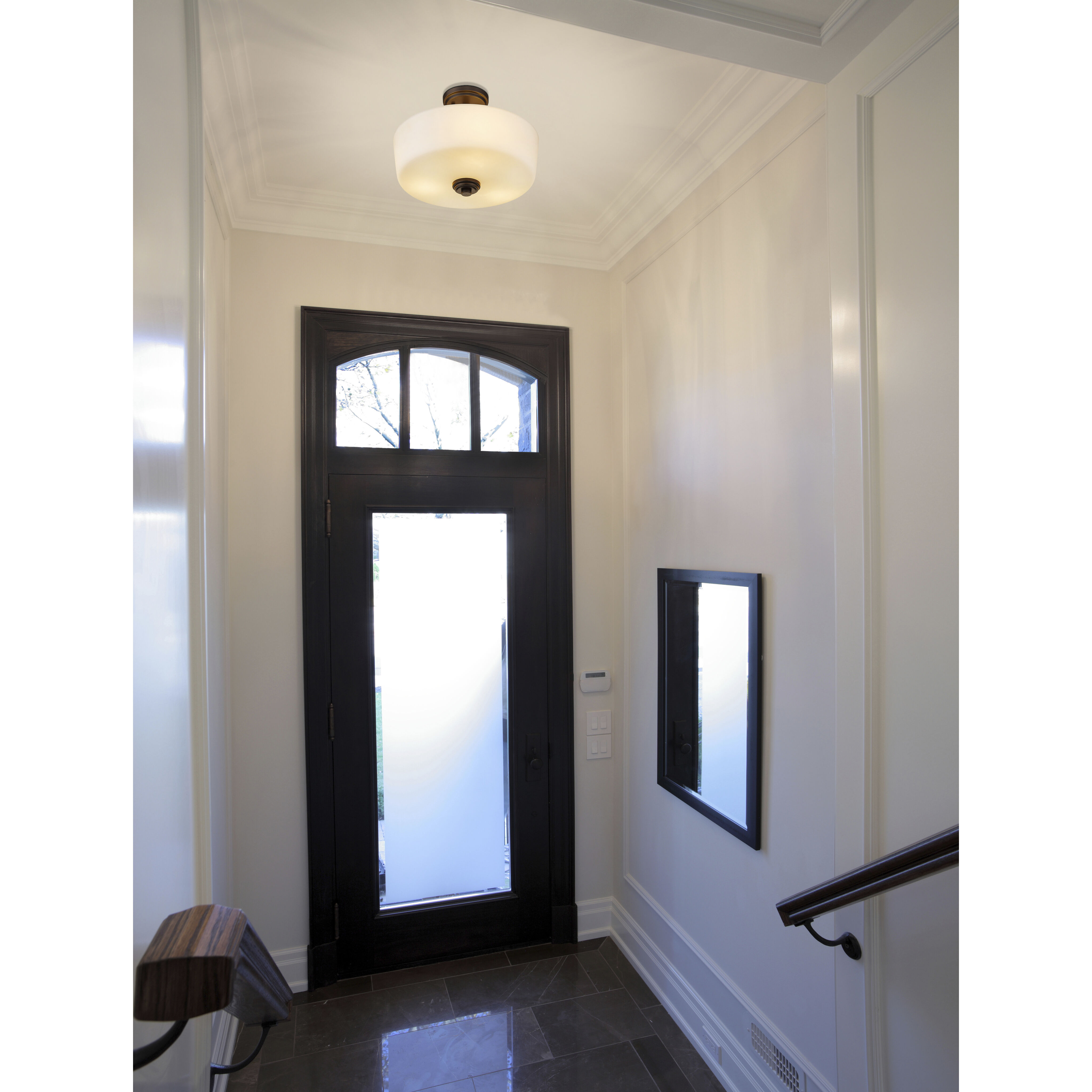 Arlington 3 Light 14.75 inch Matte Black Semi Flush Mount Ceiling Light