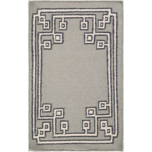 Alameda 36 X 24 inch Medium Gray, Ivory, Ink Rug