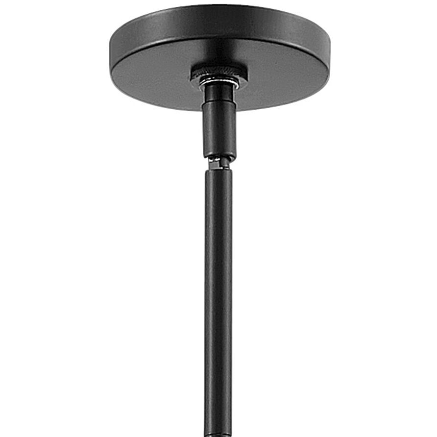 Archer 6 Light 42.5 inch Satin Black with Brushed Nickel Indoor Chandelier Ceiling Light