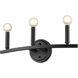 Sawyer 3 Light 18 inch Matte Black Vanity Light Wall Light