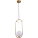 Canada 1 Light 6 inch Gold Single Pendant Lighting Ceiling Light