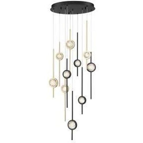 Barletta LED 24 inch Gold and Black Chandelier Ceiling Light