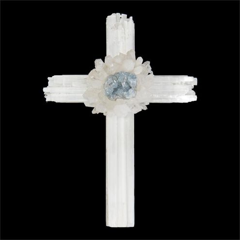 Cross Selenite With Celestite Accent Wall Decor