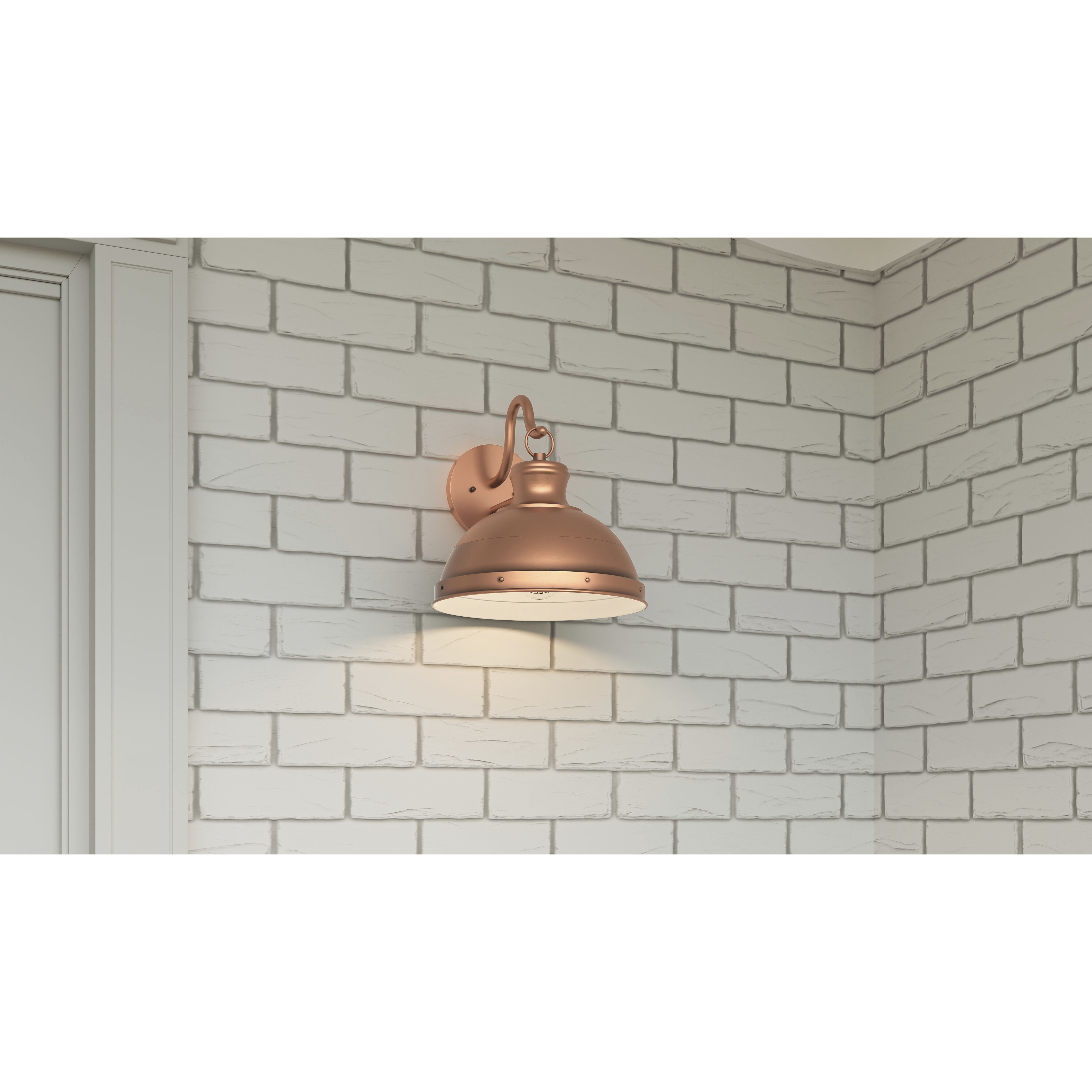 Jameson 1 Light 12 inch Aged Copper Outdoor Wall Lantern