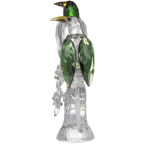 Parrot Green and Clear Décor Accent