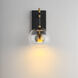 Nucleus LED 7 inch Black and Natural Aged Brass Wall Sconce Wall Light