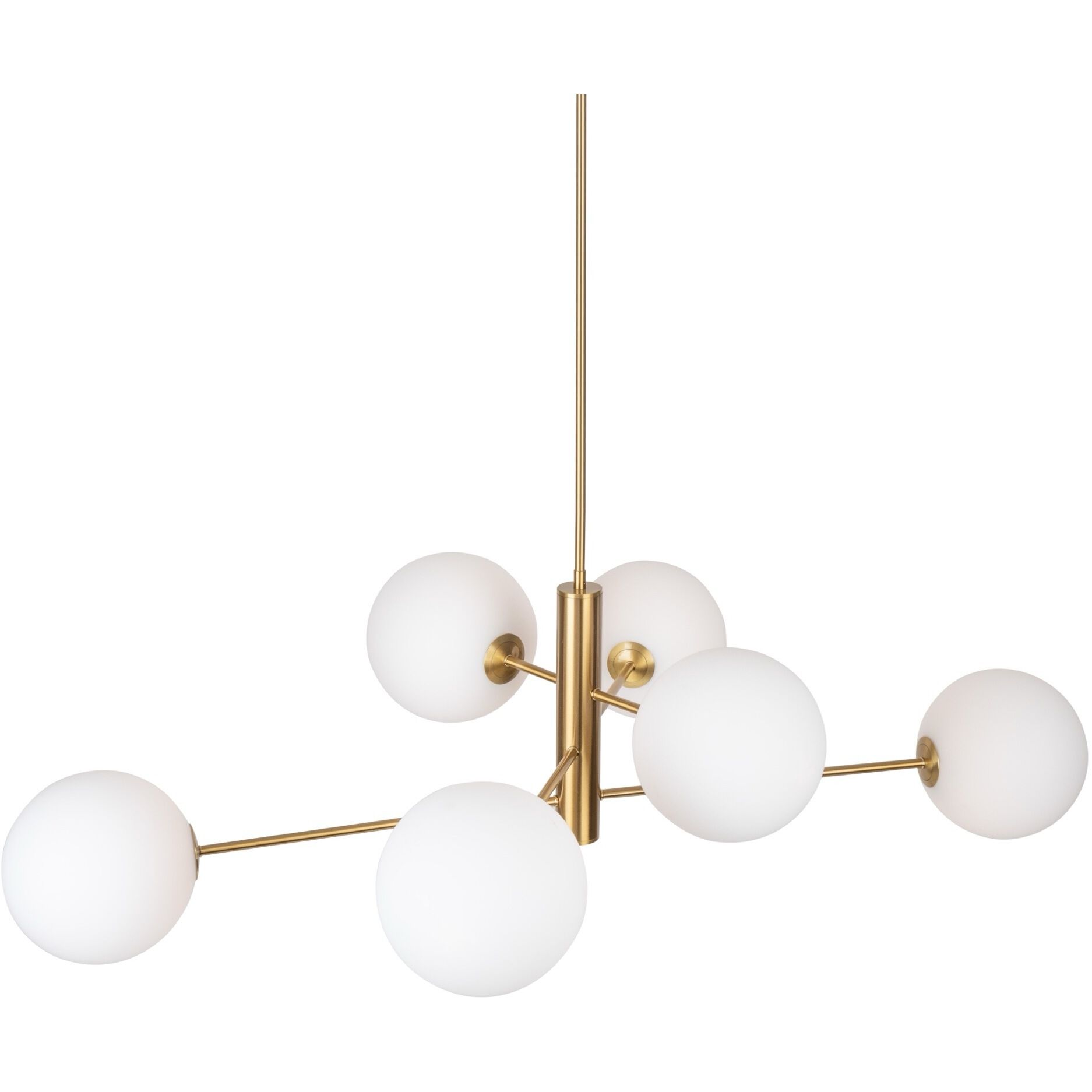 Aurelia LED 34.5 inch Brass Down Chandeliers Ceiling Light