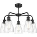 Ellery 5 Light 22.75 inch Matte Black Chandelier Ceiling Light in Seedy