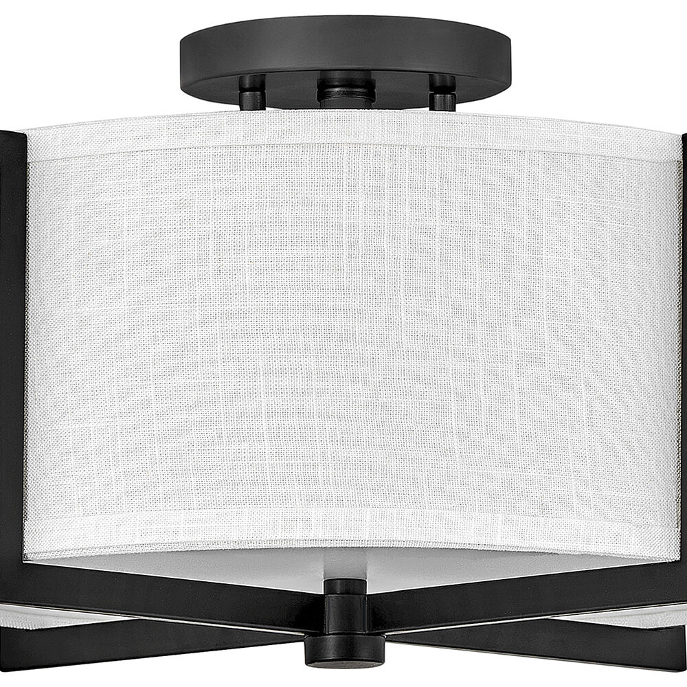 Galerie Axis 2 Light 14.5 inch Black Indoor Semi-Flush Mount Ceiling Light