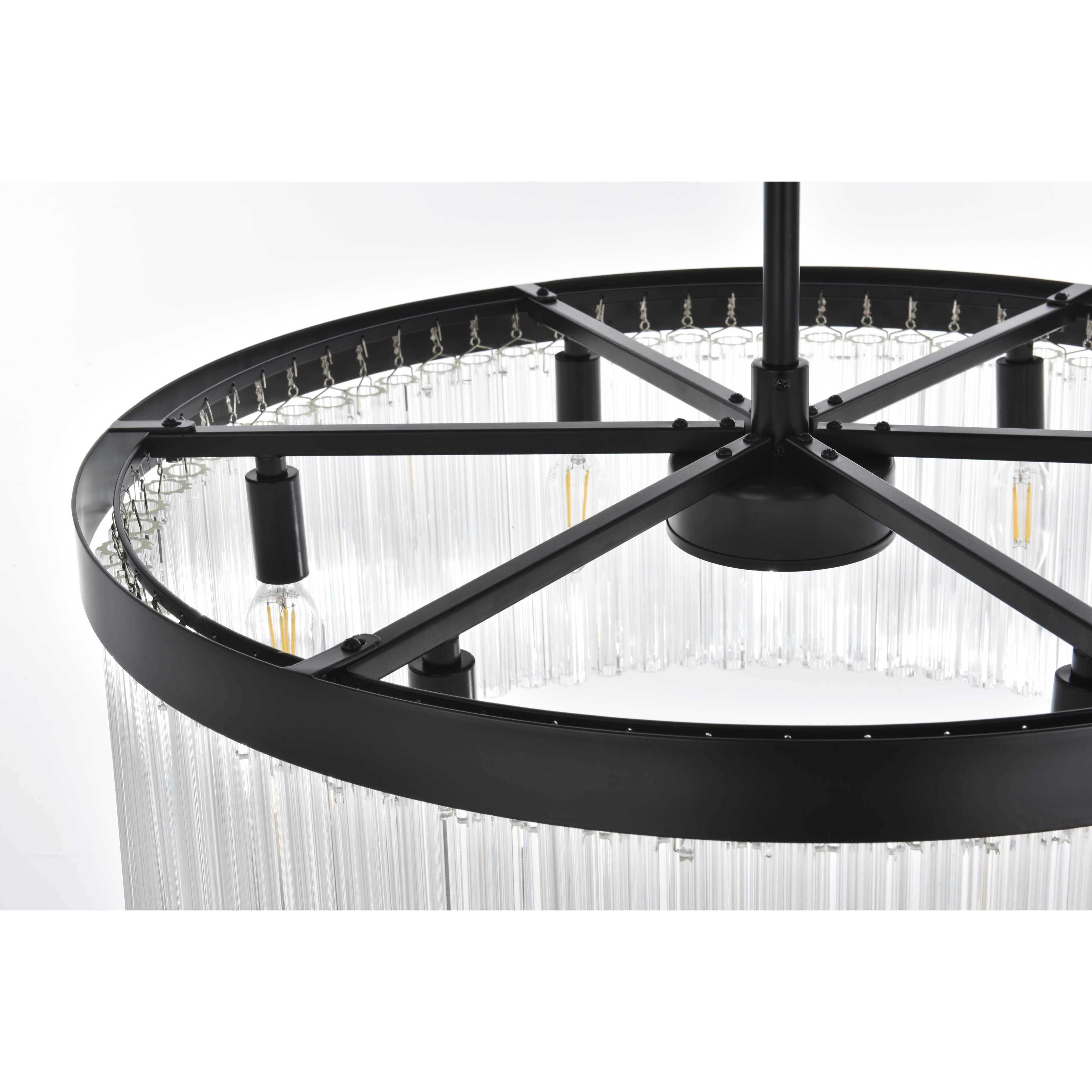 Harlow 6 Light 24 inch Black Chandelier Ceiling Light