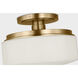 C&M by Chapman & Myers Fairfax 1 Light 11 inch Estate Brass Flush Mount Ceiling Light in LED