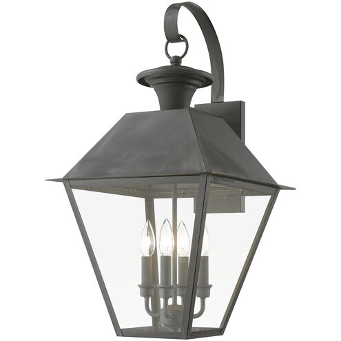 Wentworth 4 Light 28 inch Charcoal Outdoor Extra Wall Lantern, Extra Large