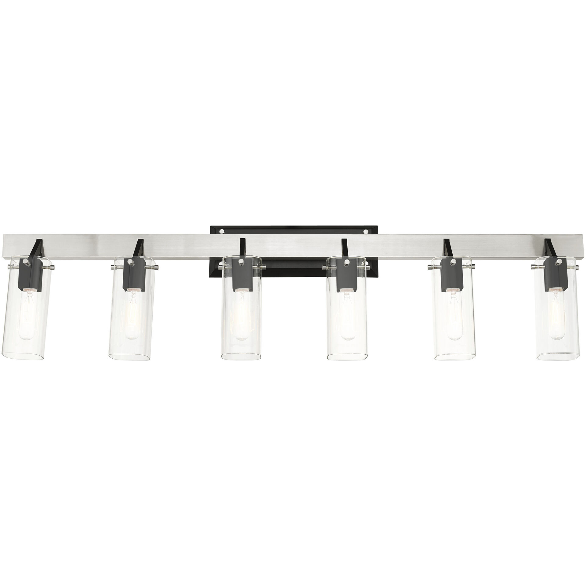 Beckett 6 Light 48 inch Brushed Nickel Vanity Sconce Wall Light