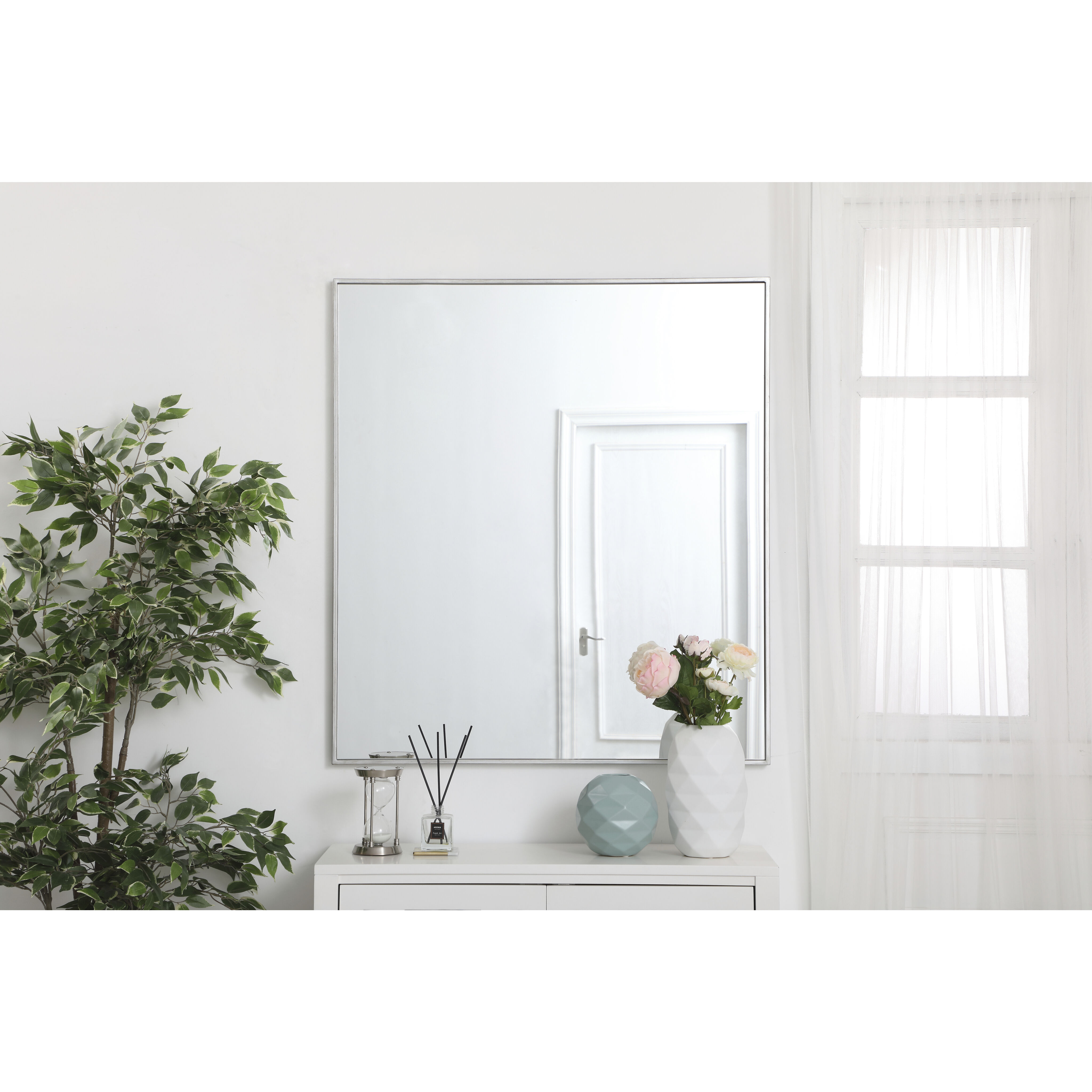 Monet 40 X 36 inch Silver Wall Mirror