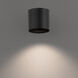 Squat 1 Light 5 inch Black Outdoor Flush Mount in 3000K