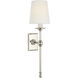 Chapman & Myers Classic LED 5 inch Polished Nickel Tail Sconce Wall Light