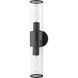 Banca 2 Light 19 inch Black Chrome ADA Vanity Sconce Wall Light
