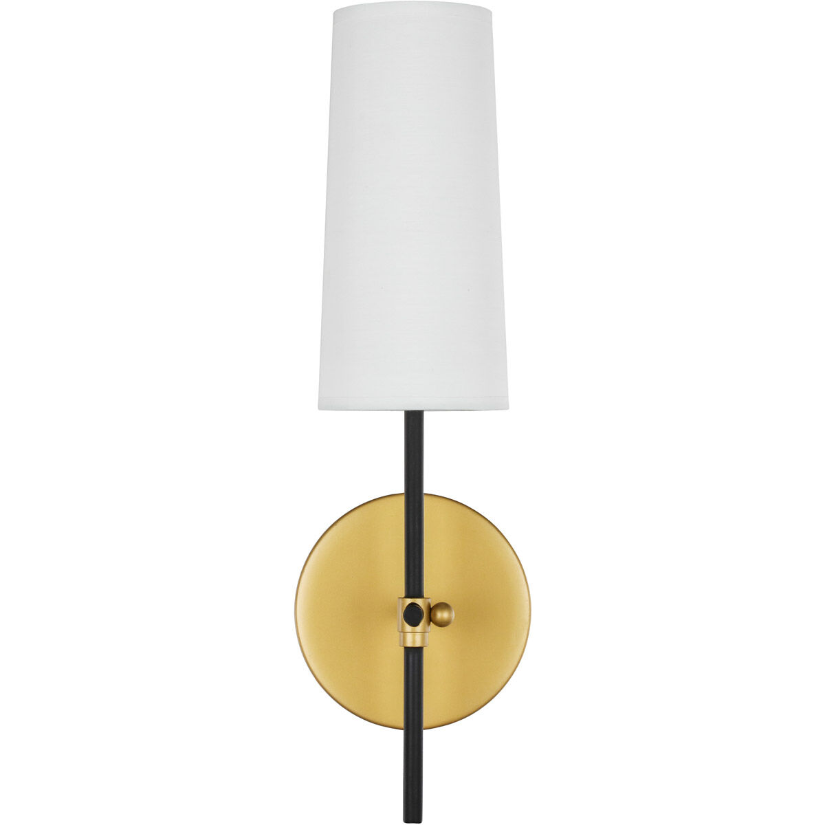 Mel 1 Light 5 inch Brass and Black Wall sconce Wall Light