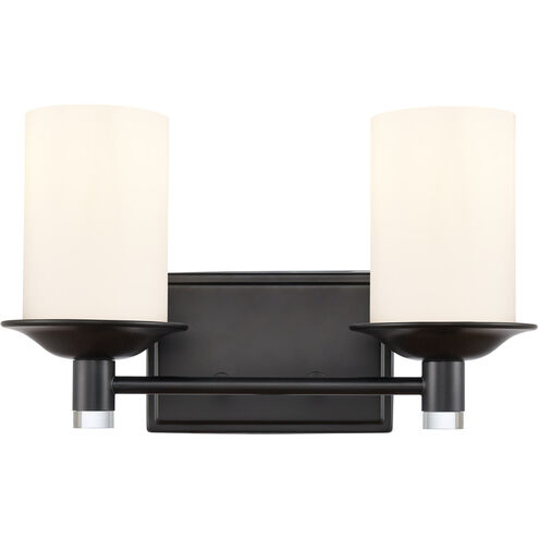 Manhattan LED 14.5 inch Matte Black Bath Vanity Light Wall Light