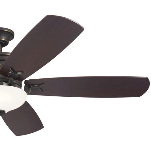 Crescent 56 inch Olde Bronze with Gold Highlights with Walnut Blades Ceiling Fan