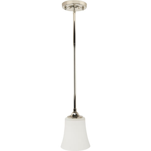 Helena 1 Light 5.5 inch Polished Nickel Mini Pendant Ceiling Light, Jeremiah