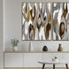 Canyon View Gray and Brown and Metallic Canvas