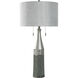 Cameron 35 inch 60.00 watt Grey and Silver Table Lamp Portable Light