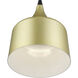 Bolita 8 inch Soft Gold with Black Accents Pendant Ceiling Light