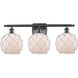 Ballston Farmhouse Rope LED 26 inch Matte Black Bath Vanity Light Wall Light in White Glass with White Rope, Ballston