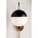 Renee 1 Light Aged Brass and Black Wall Sconce Wall Light